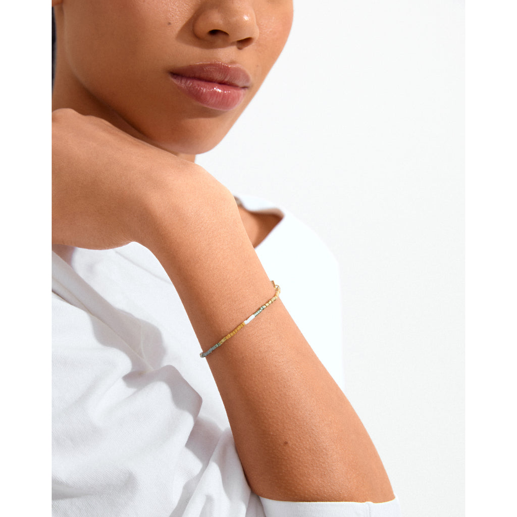 ALISON bracelet brown, gold-plated
