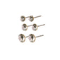 MILLIE crystal earrings, 3-in-1 set, gold-plated