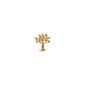 PHYLLIS single earring gold-plated, shaped like a gold tree of life, symbolizing growth. Made from 82% recycled material, it invites personal styling.