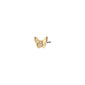OLYMPIA gold-plated single earring featuring a delicate butterfly design adorned with two Preciosa crystals, symbolizing change and beauty.