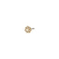 NIKOLETA single earring, gold-plated, featuring a floral motif with a pearlescent bead and sparkling Preciosa crystals, perfect for an eco-chic, personalized style.