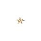 NYX single earring gold-plated with a star design and central Preciosa crystal, perfect for a chic, asymmetrical look.