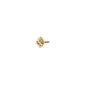 PELAGIA single earring, gold-plated with a unique organic shape, rustic surface, and elegant design, showcasing Pilgrim's Scandinavian craftsmanship and contemporary style.