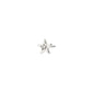 NYX single earring, silver-plated, star-shaped with a central Preciosa crystal, inspired by night skies, perfect for trendy, asymmetrical ear styling.