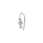 KRISTINE single earring, silver-plated, featuring a pendant of three Preciosa crystals, highlighting Pilgrim's blend of trendy and timeless Danish craftsmanship.