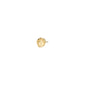 PORTER single gold-plated earring with organic disc shape and shiny finish, crafted from recycled materials for a stylish, eco-friendly, asymmetrical ear stacking look.