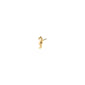 Gold-plated LYRIC single seahorse earring from Pilgrim, crafted from recycled materials, offering a versatile, ocean-inspired accessory for trendy, asymmetrical styling.