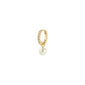SEVYN single gold-plated earring features sparkling Preciosa crystals and a bead pendant, offering elegance and luxury with an easy click clasp.