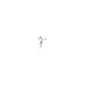 Silver-plated LYRIC single seahorse earring, a tiny, ocean-inspired accessory crafted from recycled material, perfect for trendy, asymmetrical styling.