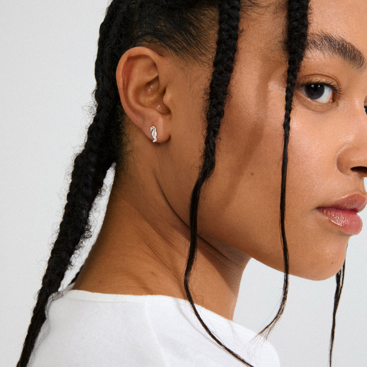 LYRIC single earring silver-plated