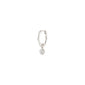 SUNNY single earring silver-plated, featuring Preciosa crystals and a pendant, crafted from 98% recycled materials, offering a blend of elegance and sustainability.