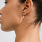 SUNNY single silver-plated earring, adorned with Preciosa crystals and an elegant pendant, crafted from recycled materials, featuring an easy-to-use click clasp.