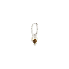 ROYAL single ørering sølvbelagt