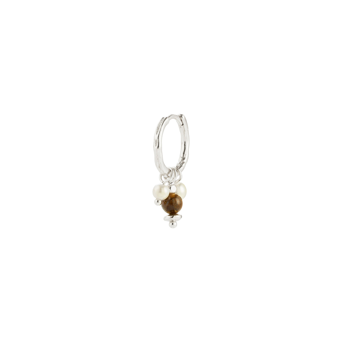 ROYAL single ørering sølvbelagt