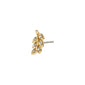 ARES single earring gold-plated, shaped like a delicate leaf adorned with Preciosa crystals, showcasing Pilgrim's blend of timeless design and modern flair.