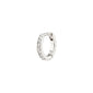 ZOE single silver-plated earring with Preciosa crystals, featuring a huggie hoop design and easy click clasp, made from recycled material.