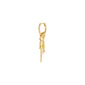 STERLING single earring gold-plated with slender chains and organic pendants, embodying a handcrafted boho-chic style, crafted from 99% recycled materials.