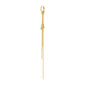 KARTER single earring, gold-plated, features asymmetrical long chains for an edgy look, crafted from 99% recycled material, perfect for a trendy, personalized style.