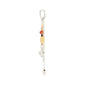 FINLEY single earring, silver-plated, features semi-precious Aventurine, Topaz, and Rose Quartz stones, offering a boho luxe vibe with organic shapes.