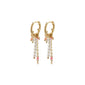 CHATERINE rose colored twirl hoop earrings gold-plated