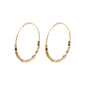 ROMINA pearl deco hoop earrings gold-plated