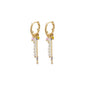 CHATERINE pastel colored twirl hoop earrings gold-plated