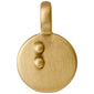 CHARM coin vedhæng B, guldbelagt
