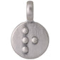 CHARM coin vedhæng R, sølvbelagt