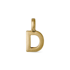 CHARM D vedhæng, guldbelagt