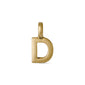 Gold-plated CHARM D pendant, perfect for personalizing necklaces or bracelets. A stylish, bespoke accessory for expressing individuality and personal connections.