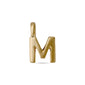 Gold-plated CHARM M pendant on white background, ideal for personalized jewelry. Perfect for layering or wearing solo, adds bespoke touch to any collection.