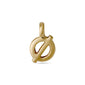 Gold-plated CHARM Ø pendant featuring an elegant letter 'O', perfect for personalization and adding a bespoke touch to any jewellery collection.