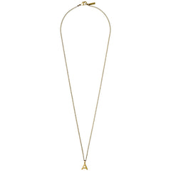 CHARM halsband med A hänge, guldpläterad
