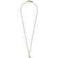 CHARM necklace with N pendant, gold-plated: A minimalist, gold-tone chain with a block-style “N” charm, featuring a delicate lobster-claw clasp, 43 cm long.