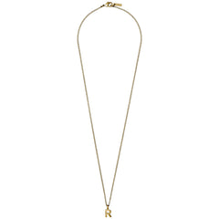 CHARM necklace with R pendant, gold-plated