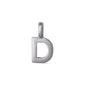 CHARM D pendant, silver-plated