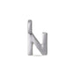 Silver-plated CHARM N pendant, showcasing a sleek, minimalist design, perfect for personalization. Ideal for layering or standalone wear, adding a bespoke touch to your jewelry collection.
