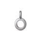 Silver CHARM O pendant, silver-plated, featuring a central hole, perfect for personalizing your jewelry collection with a minimalist, Scandinavian-inspired design.
