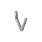 Silver-plated CHARM V pendant with a loop for chain attachment, perfect for personalized jewelry. Ideal for combining with other letters for a bespoke touch.