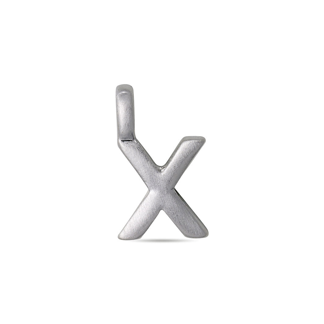 Silver-plated CHARM X pendant, designed for personalization; perfect solo or with other letters for a unique, meaningful touch to your jewelry collection.