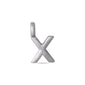Silver-plated CHARM X pendant, designed for personalization; perfect solo or with other letters for a unique, meaningful touch to your jewelry collection.