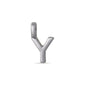 Silver-plated CHARM Y pendant, close-up of sleek letter design, perfect for personalizing accessories with a subtle, bespoke touch. Ideal for trendy, individual style seekers.