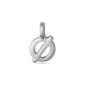 CHARM Ø pendant in silver-plated finish, featuring a letter 'O', ideal for personalized accessorizing. Perfect for layering or standalone elegance.