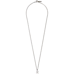 CHARM necklace with R pendant, silver-plated