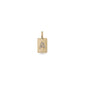 Gold-plated CHARM crystal A pendant; minimalist design with sparkling stones, perfect for personalization on bracelets or necklaces.