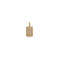 CHARM crystal M pendant, gold-plated