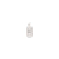 Silver-plated CHARM crystal A pendant with a satin matt finish, featuring a minimalist design with sparkling crystals, ideal for personal expression and style.