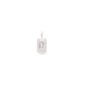 CHARM crystal D pendant, silver-plated