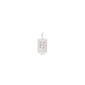 CHARM crystal H pendant, silver-plated