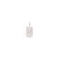 CHARM crystal J pendant, silver-plated